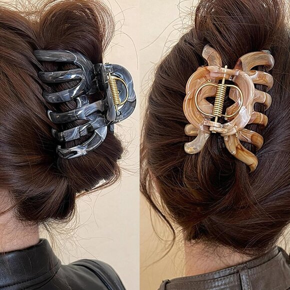 Large Octopus Claw Hair Clips for Thick, Curly, Long Hair Marble Colors main image 5